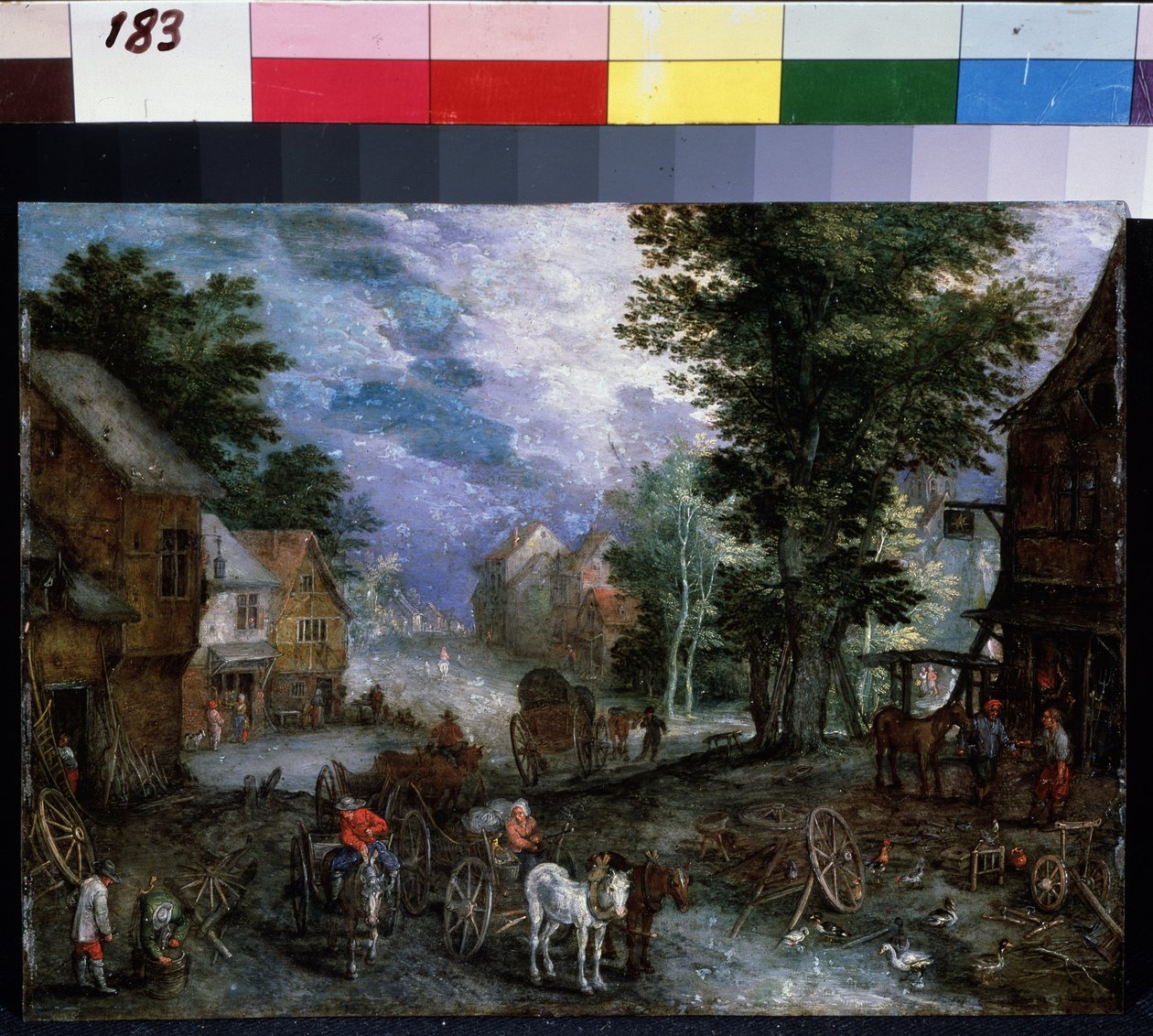 „La forge” (Pejzaż z kuźnią) Obraz Jana Brueghla I (Jean Breughel, Bruegel lub Breugel) znany jako De Velours (l