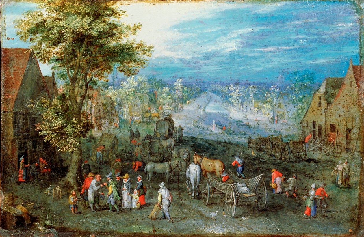 Krajobraz, koniec XVI lub początek XVII wieku autorstwa Jan the Elder Brueghel