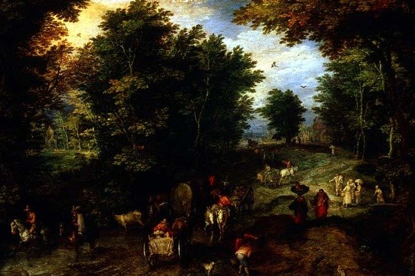 Krajobraz z Fordem autorstwa Jan the Elder Brueghel