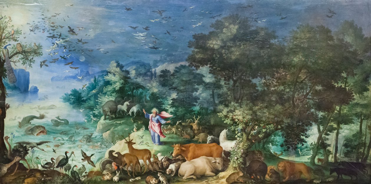 Krajobraz z tworzeniem zwierząt autorstwa Jan the Elder Brueghel