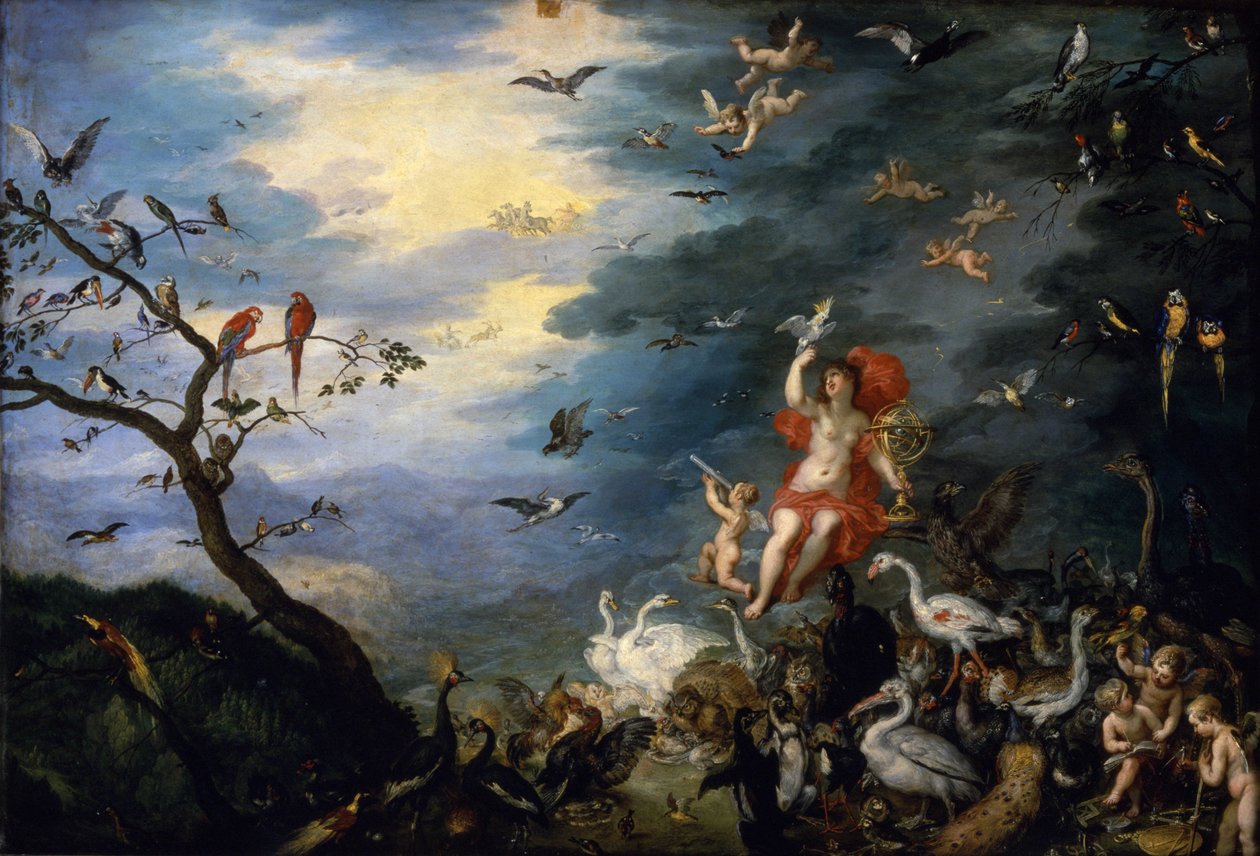 Alegoria Powietrza, z serii o „Alegorii żywiołów”, 1621 autorstwa Jan the Elder Brueghel