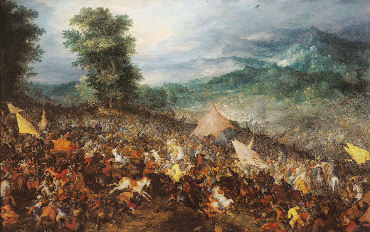 Bitwa pod Gaugamelą autorstwa Jan the Elder Brueghel