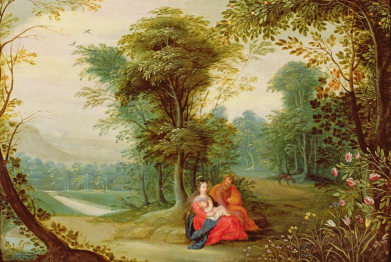Reszta w ucieczce do Egiptu autorstwa Jan the Elder Brueghel