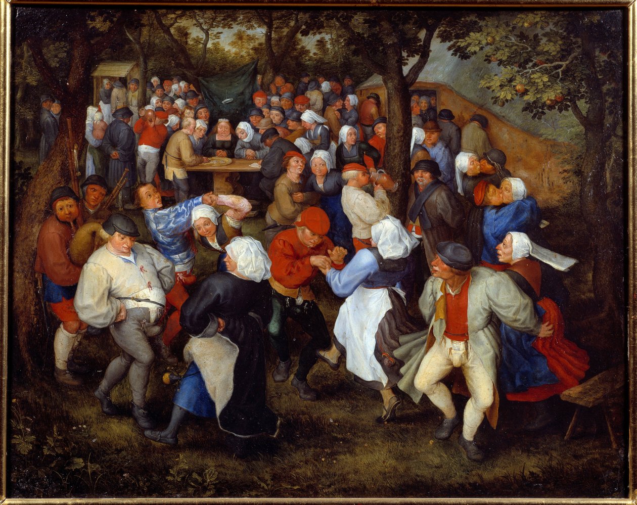 Różana impreza lub taniec weselny. Obraz Jana I Bruegla Dit De Velours (1568-1625) Ec. Bujda autorstwa Jan the Elder Brueghel