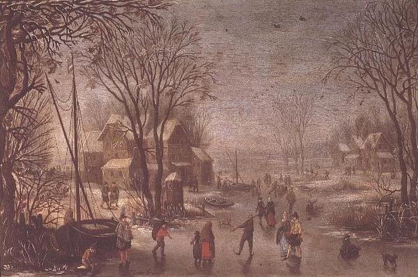 Zimowa scena autorstwa Jan the Elder Brueghel