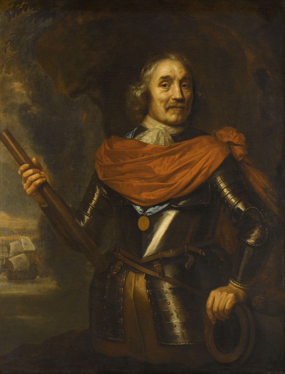Maerten Harpertsz Tromp (1597-1653), wiceadmirał autorstwa Jan the Elder Lievens