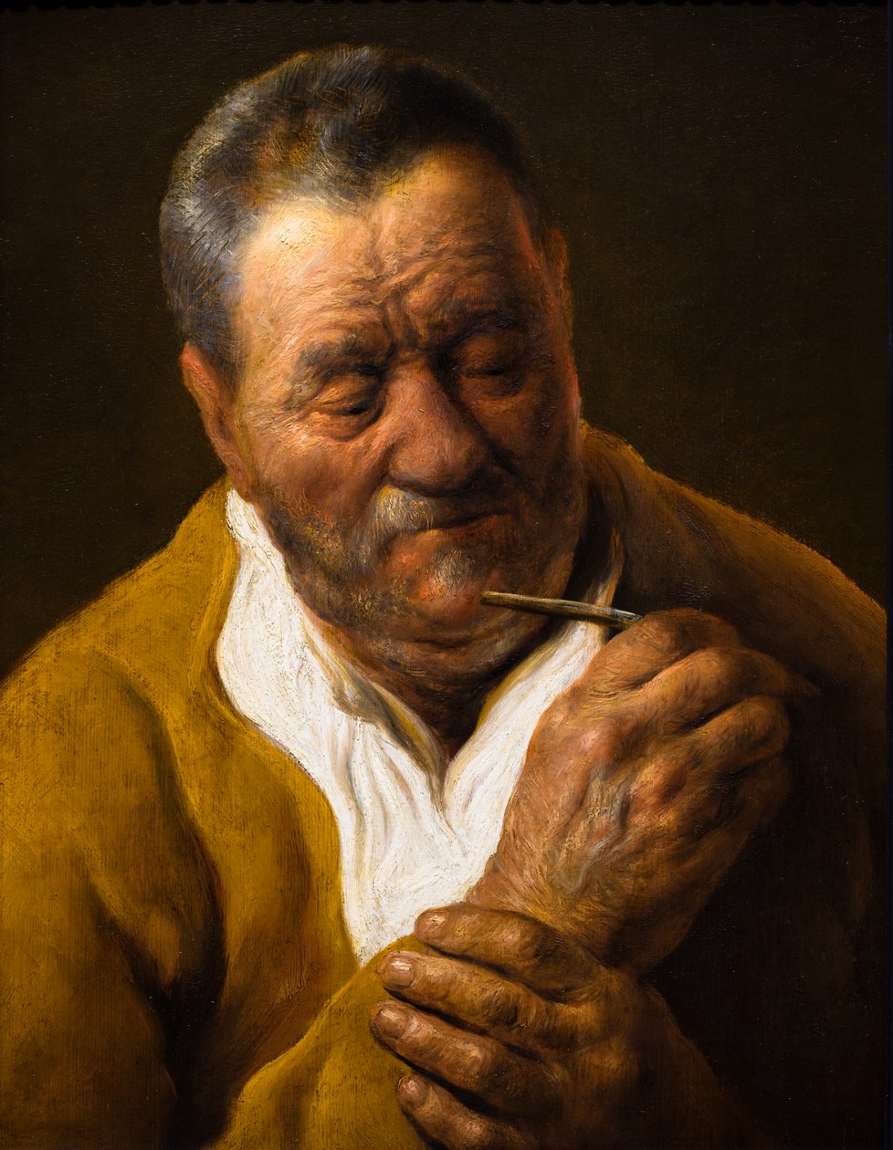 Mężczyzna z rysikiem autorstwa Jan the Elder Lievens