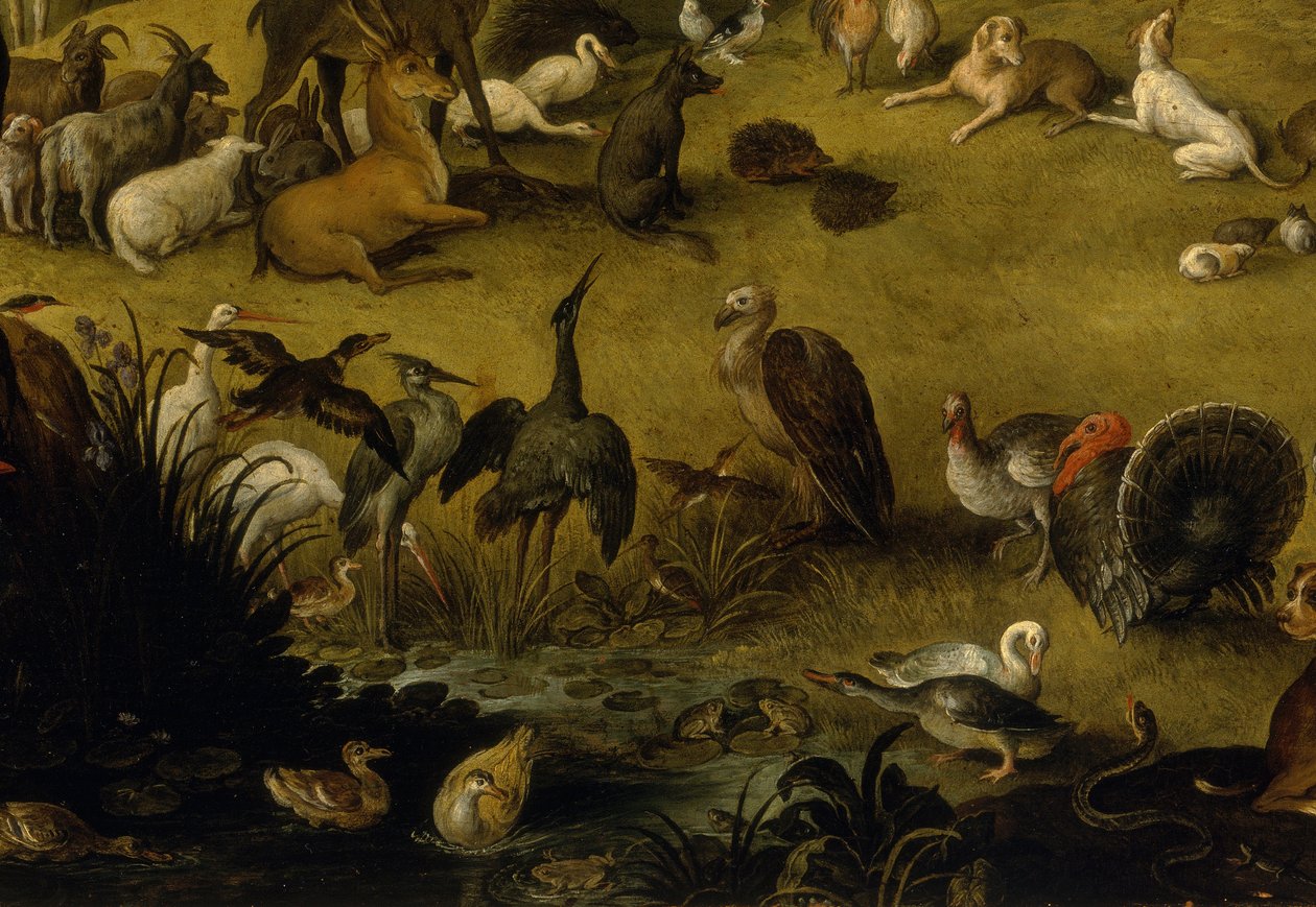 Grupa zwierząt (detal Orfeusza) autorstwa Jan the Elder circle of Brueghel