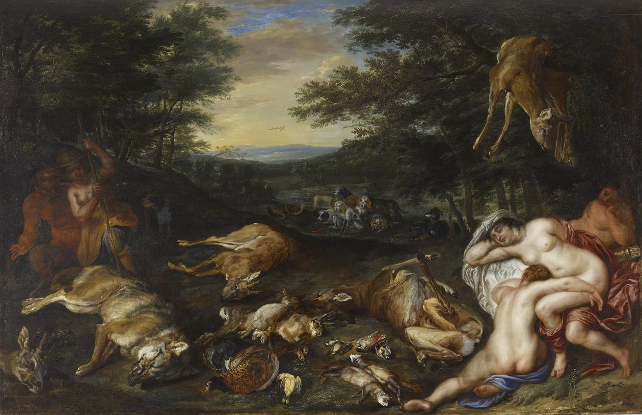 Diana i jej nimfy po polowaniu, 1630-39 autorstwa Jan Brueghel the Younger