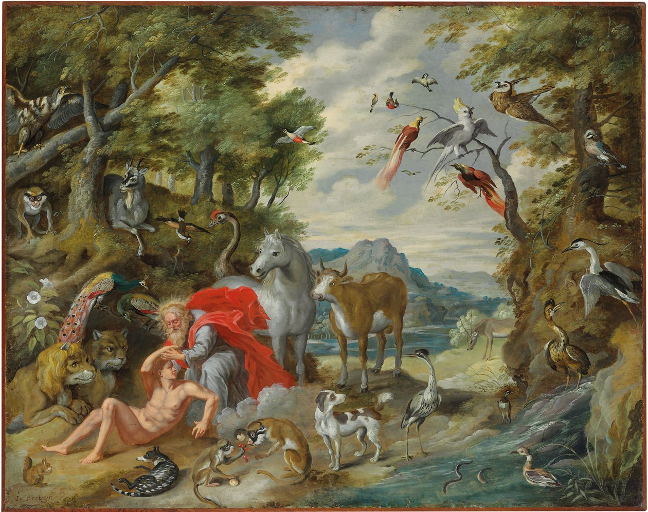 Stworzenie Adama, z Historii Adama i Ewy autorstwa Jan Brueghel the Younger