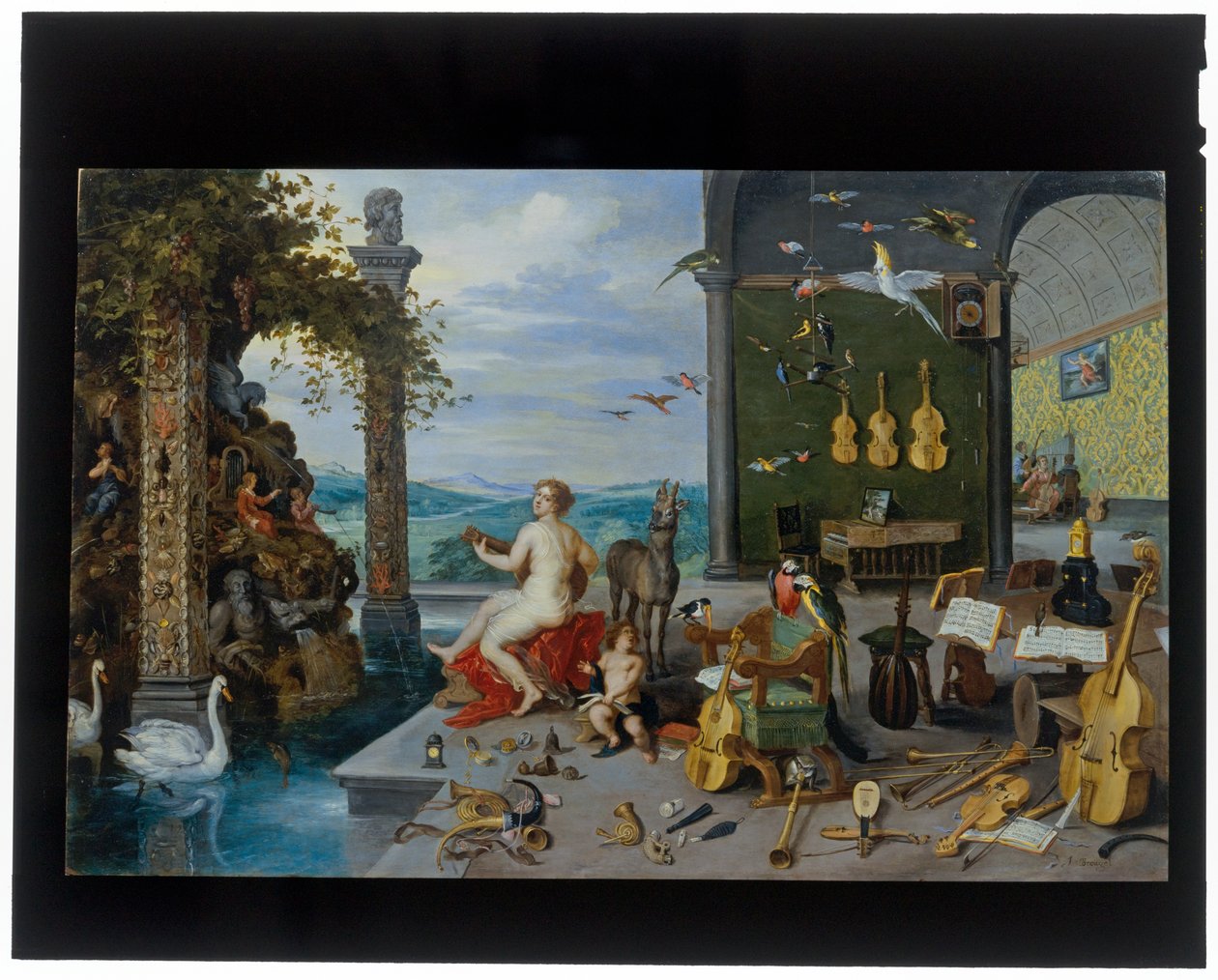 Zmysł słuchu autorstwa Jan the Younger Brueghel