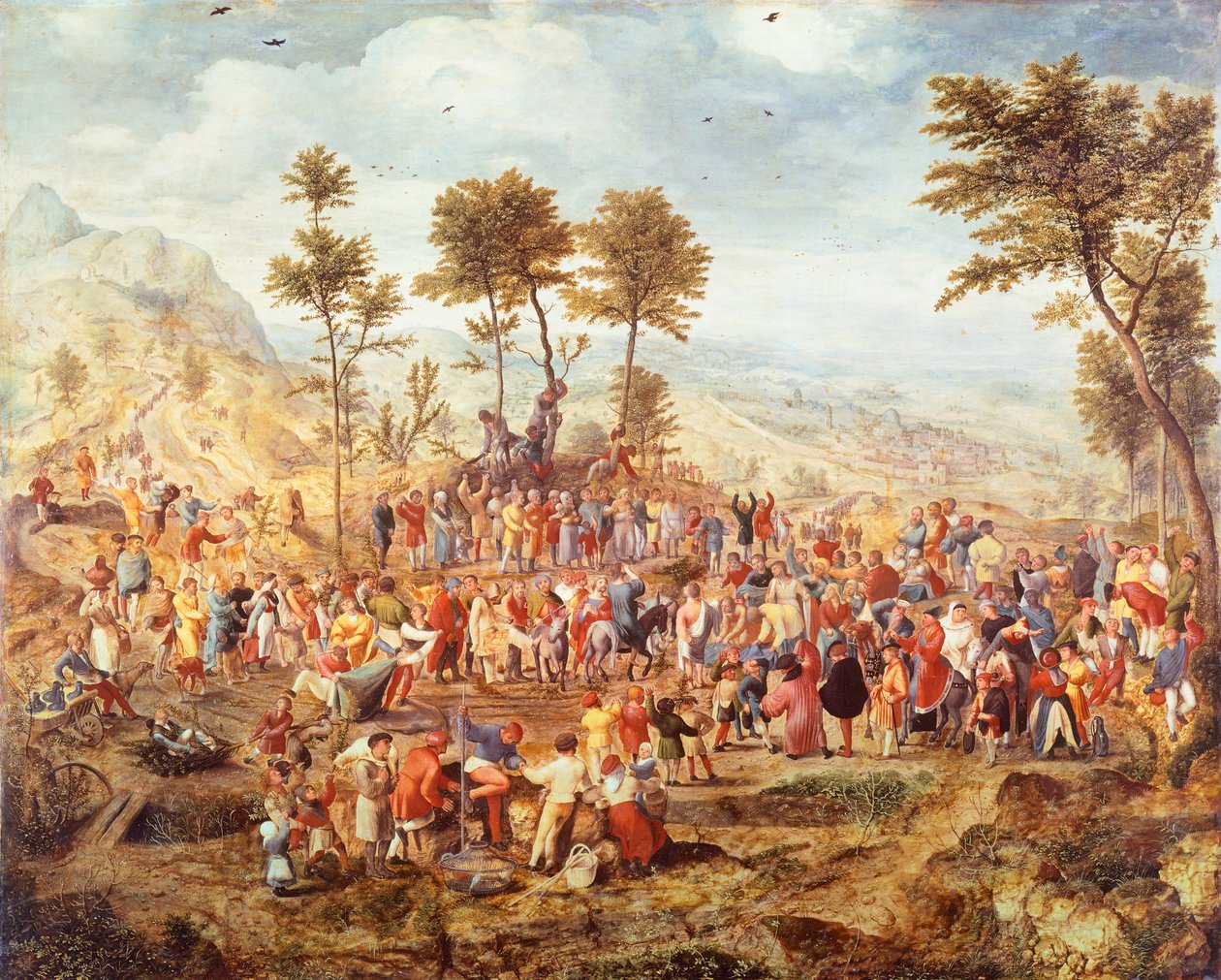 Chrystus wchodzący do Jerozolimy – Jan van Amstel (ok. 1500-1542), technika mieszana na drewnie, ok. 1540 r. autorstwa Jan van Amstel
