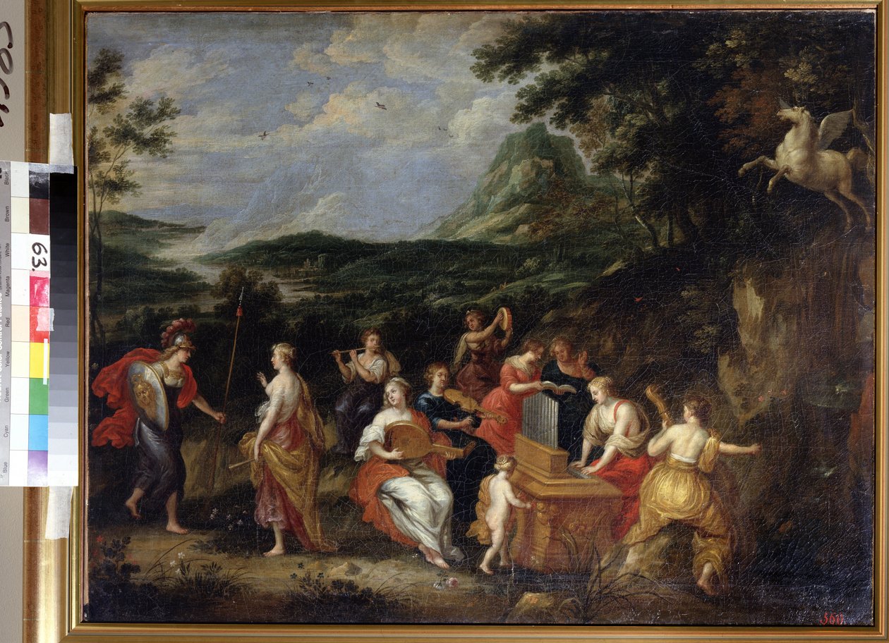 Pallas Atena i Muzy autorstwa Jan van Balen