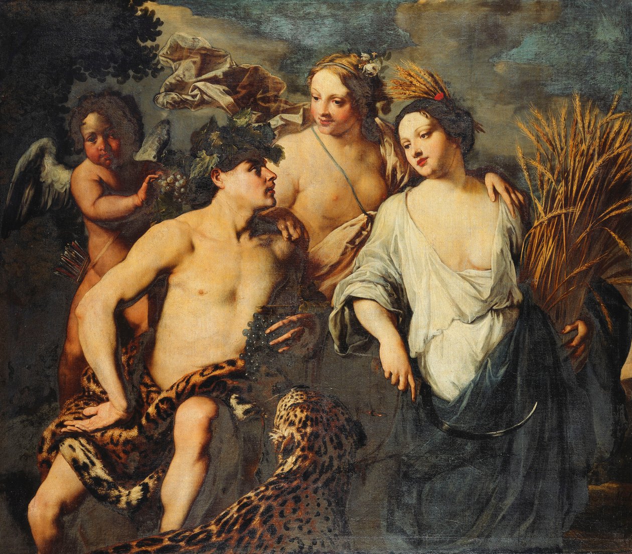 „Bez Ceres i Bachusa Wenus jest zimna”, 1645 autorstwa Jan van Bike Miel