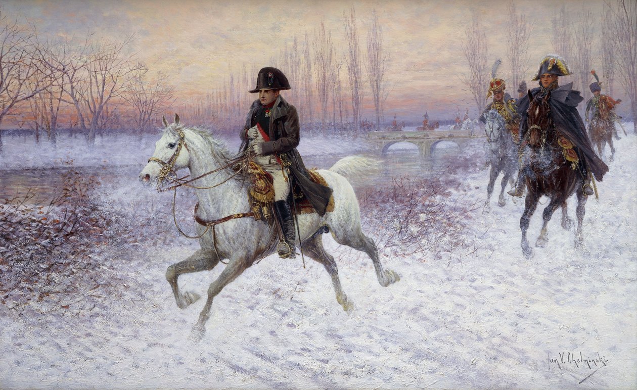 Napoleon na czele oddziału kawalerii, autorstwa Jan van Chelminski