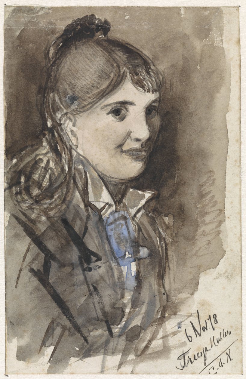 Portret Treesje Muller autorstwa Jan van Essen