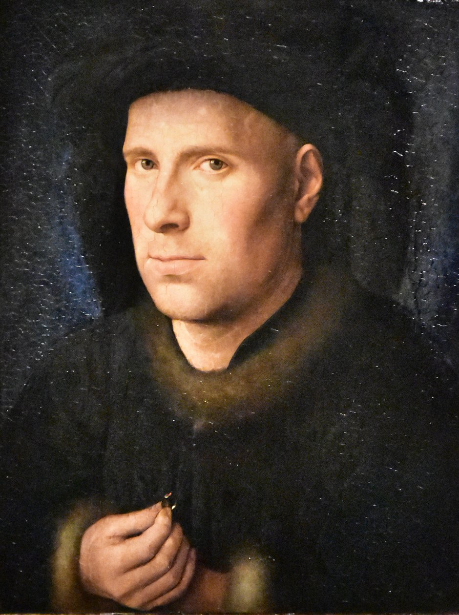 niemiecki: Der Goldschmied Jan de Leeuw (1401- nach 1456) Portret Jana de Leeuw autorstwa Jan van Eyck