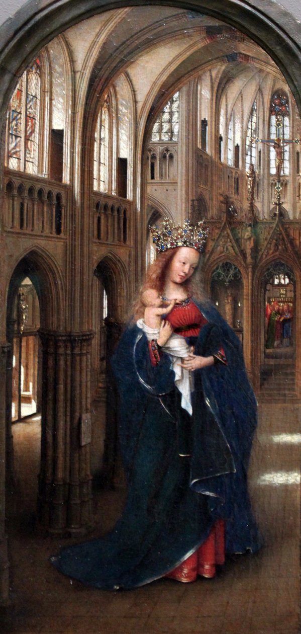 Niemiecki: Die Madonna in der Kirche Madonna w kościele autorstwa Jan van Eyck