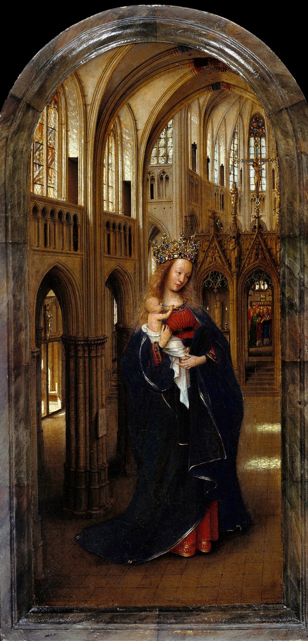 Niemiecki: Die Madonna in der Kirche Madonna w kościele autorstwa Jan van Eyck