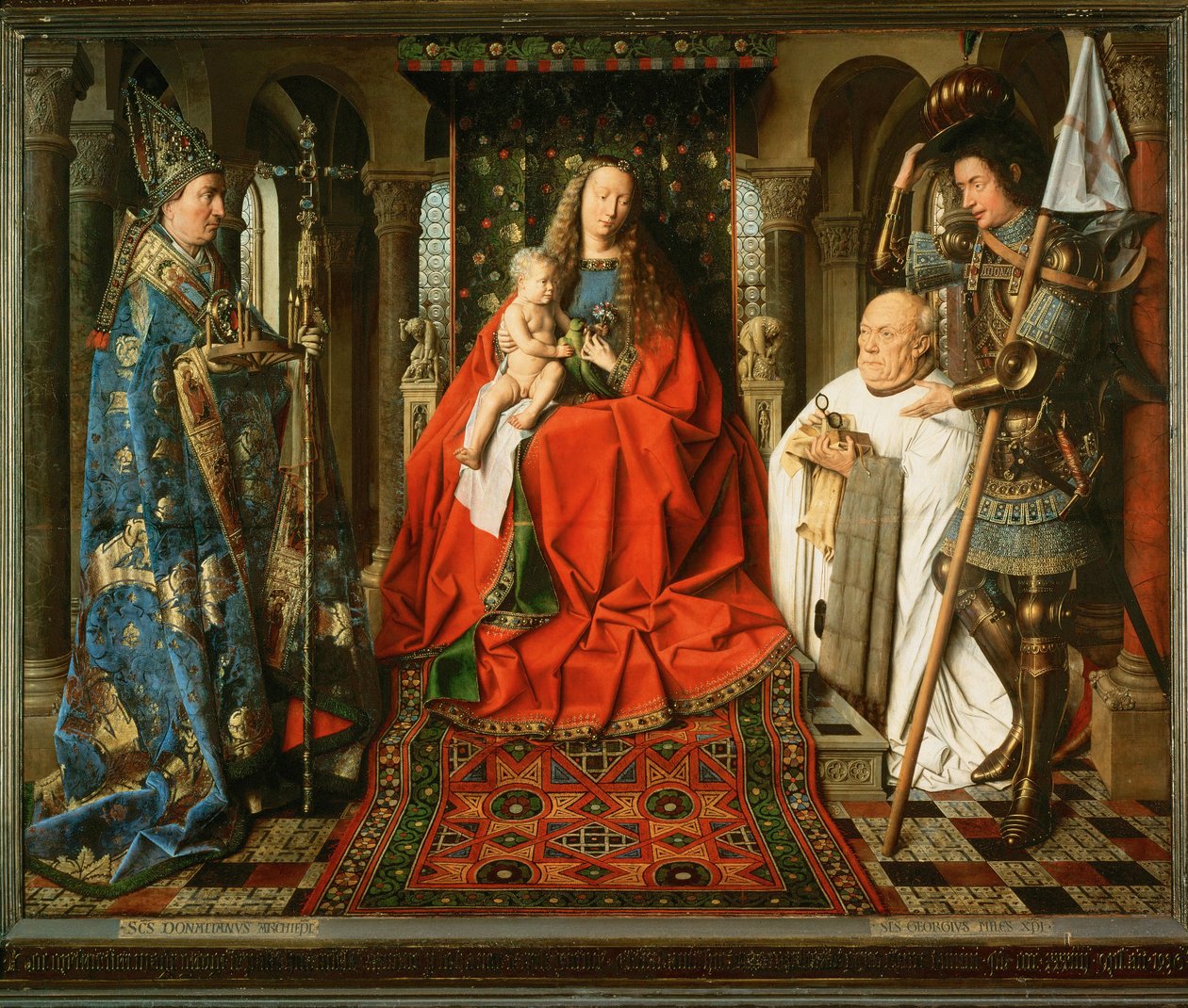 Madonna adorowana przez Canonicusa Van der Paele ... autorstwa Jan van Eyck