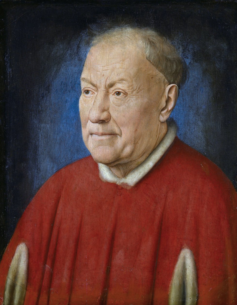 Portret kardynała Nicholaesa Albergatiego autorstwa Jan van Eyck