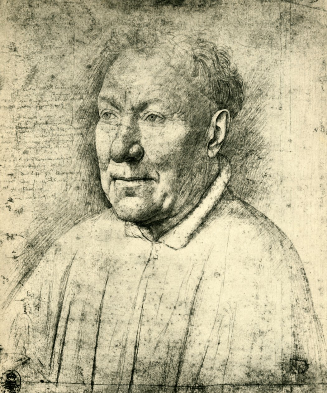 Portret kardynała Niccolò Albergatiego, ok. 1430, 1943. autorstwa Jan van Eyck