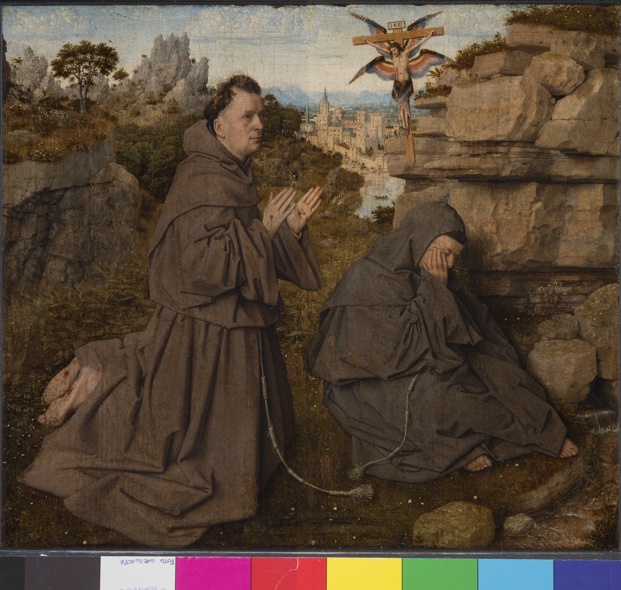 Stygmaty św. Franciszka, ok. 1430-35 autorstwa Jan van Eyck