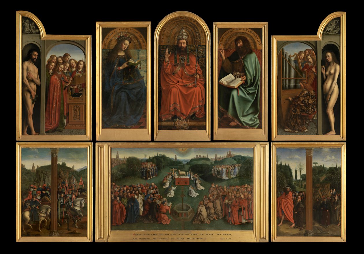 Adoracja Baranka autorstwa Jan van Eyck