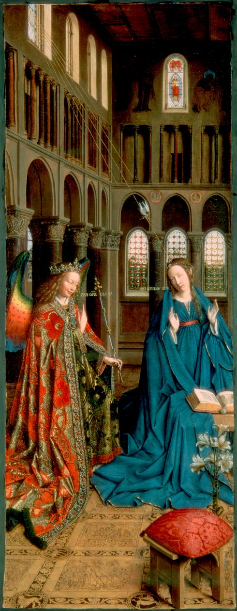 Zwiastowanie”, 1434-1436. autorstwa Jan van Eyck