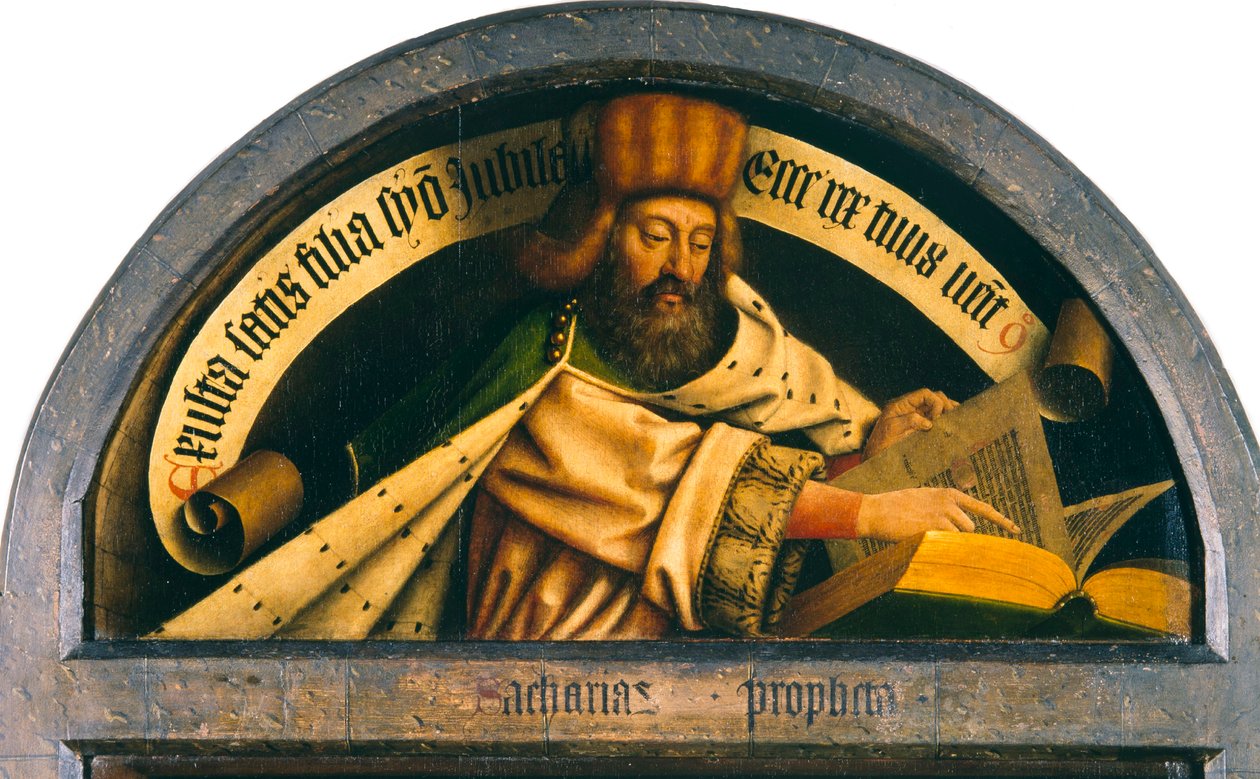 Ołtarz Gandawski. Adoracja Mistycznego Baranka: Prorok Zachariasz, 1432. autorstwa Jan van Eyck