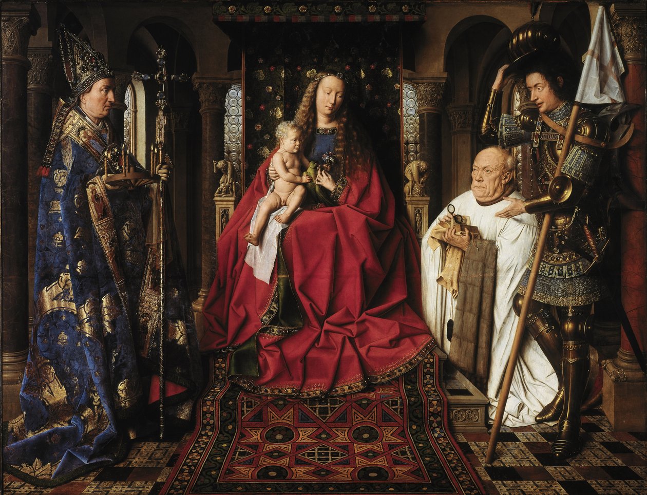 Madonna z kanonikiem van der Paele, 1436 autorstwa Jan van Eyck