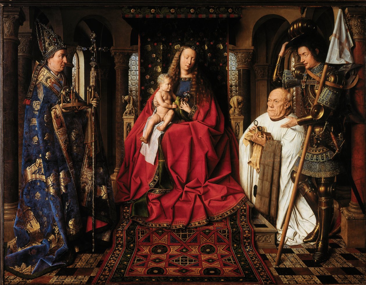 Dziewica z Dzieciątkiem z kanonikiem van der Paele autorstwa Jan van Eyck