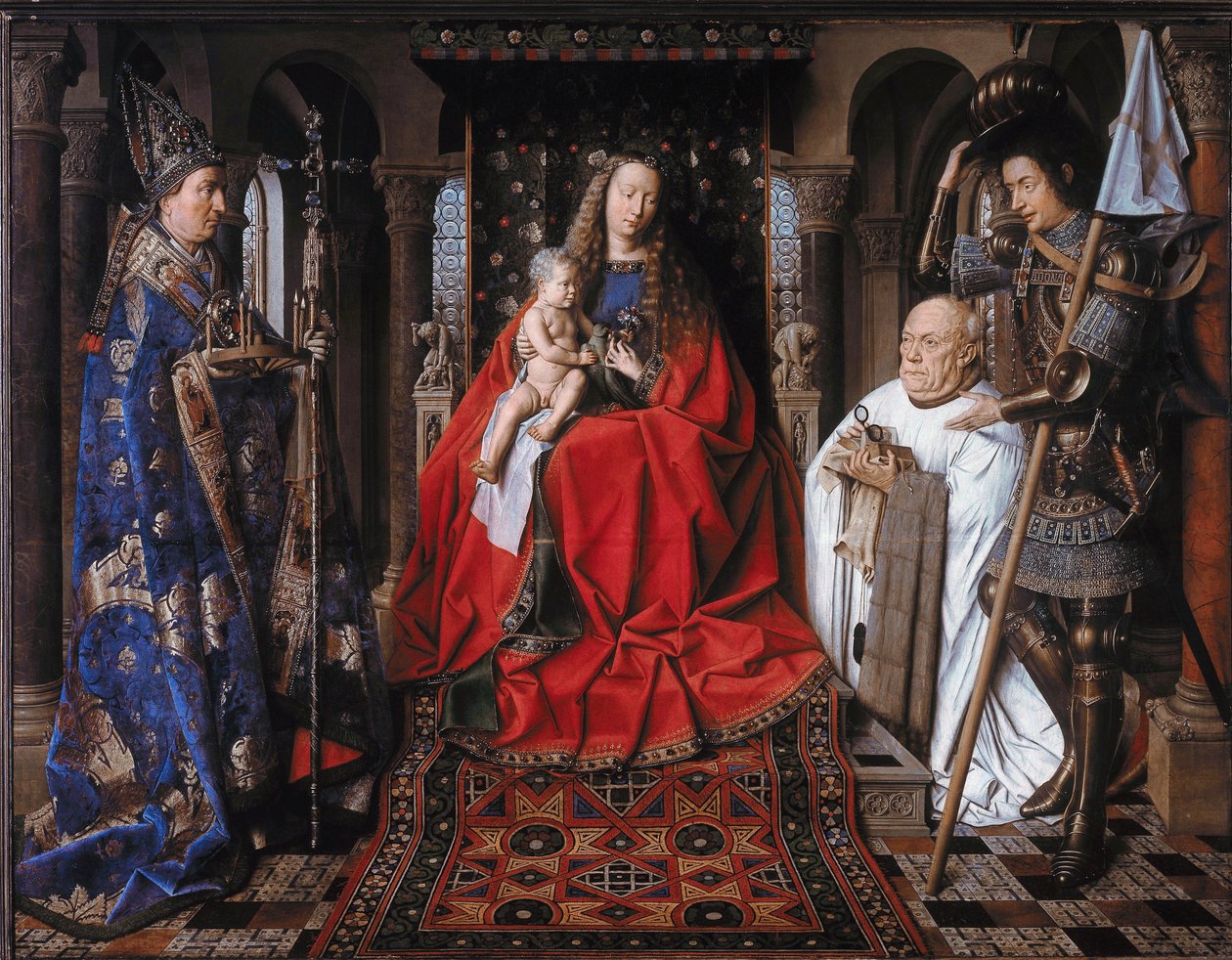 Dziewica z Dzieciątkiem z kanonikiem van der Paele autorstwa Jan van Eyck