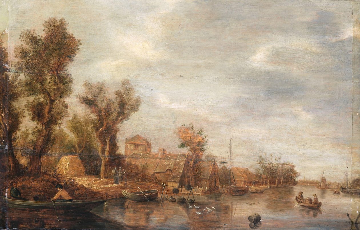 widok na rzekę autorstwa Jan van Goyen (follower of)
