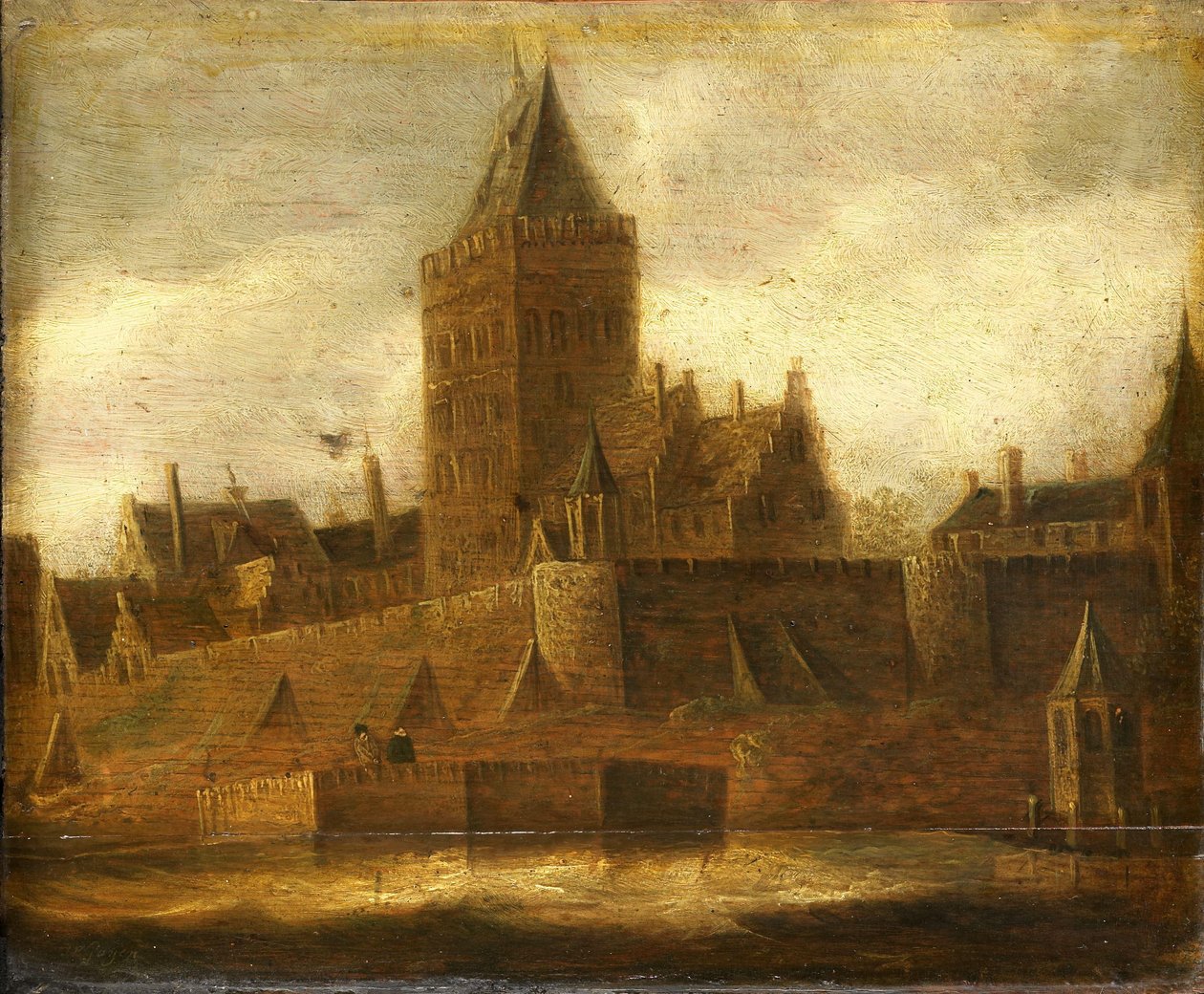 Widok na Valkhof w Nijmegen autorstwa Jan van Goyen (manner of)