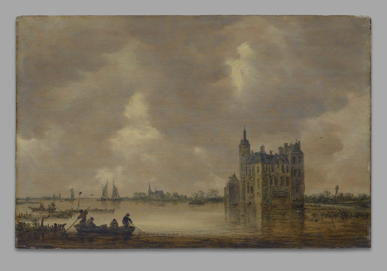 Zamek nad rzeką autorstwa Jan van Goyen