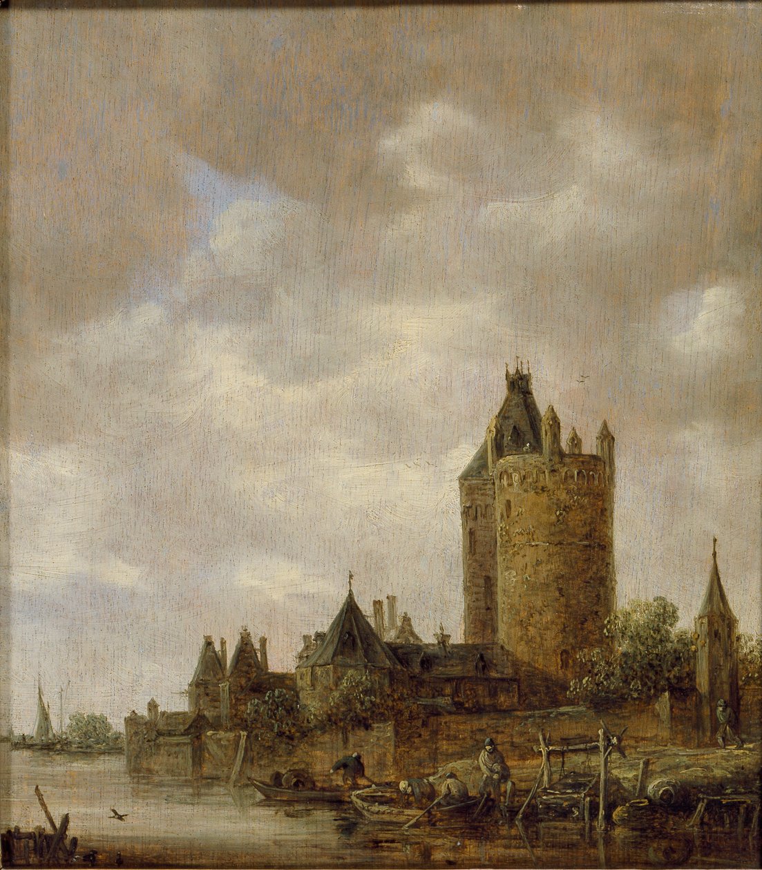 Zamek nad rzeką, 1647 autorstwa Jan van Goyen