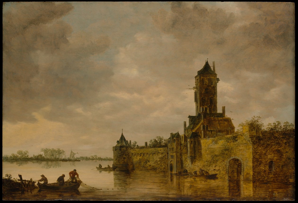 Zamek nad rzeką autorstwa Jan van Goyen