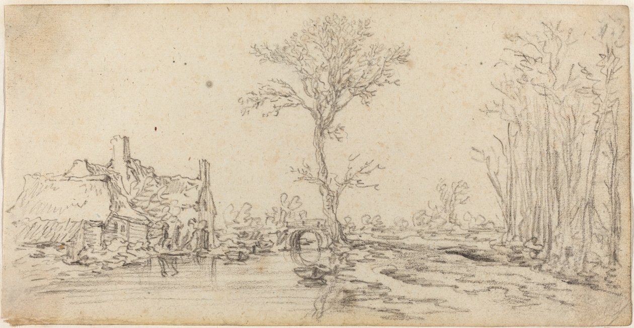 Domek nad rzeką autorstwa Jan van Goyen