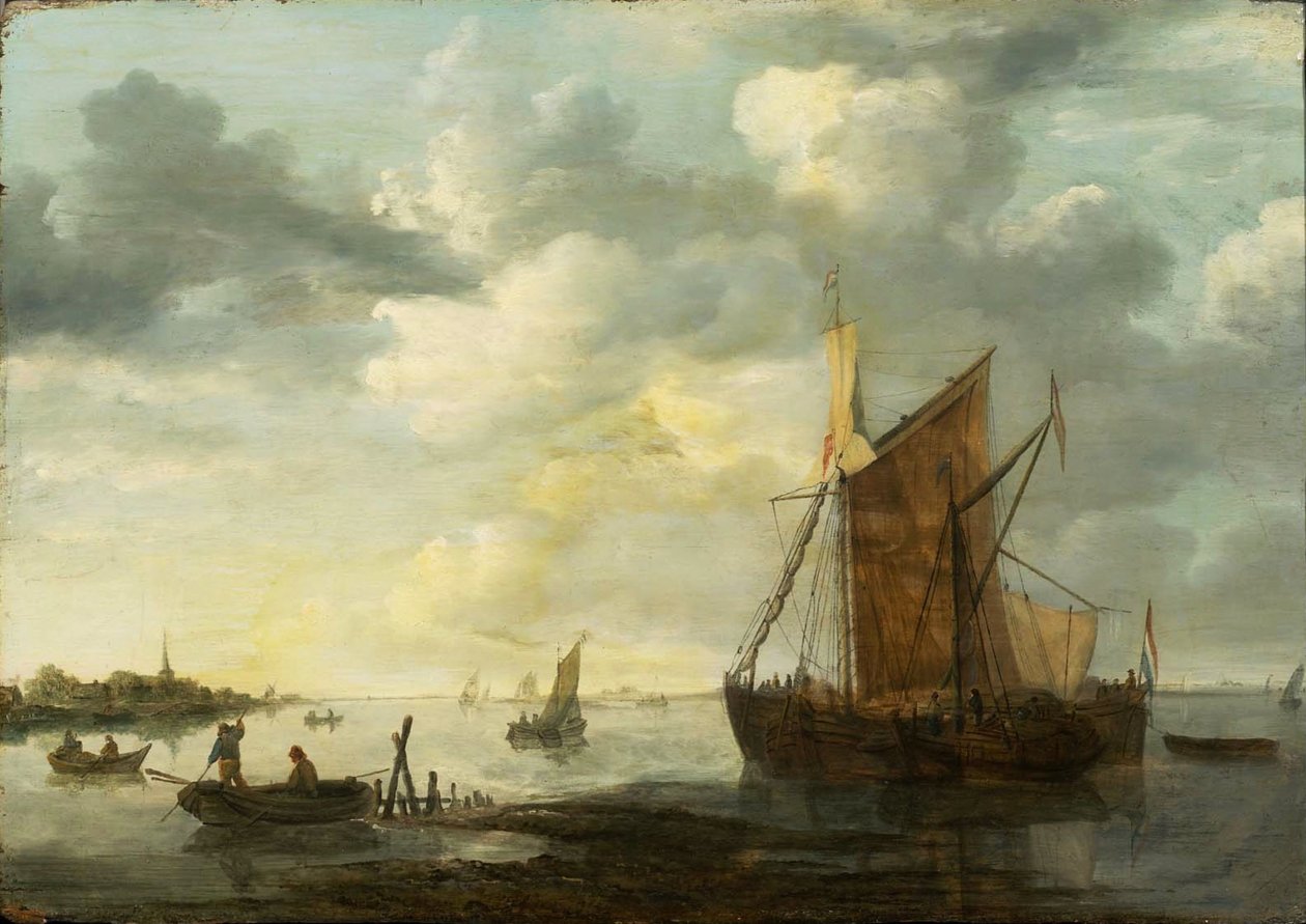Wieczór nad rzeką Maas autorstwa Jan van Goyen