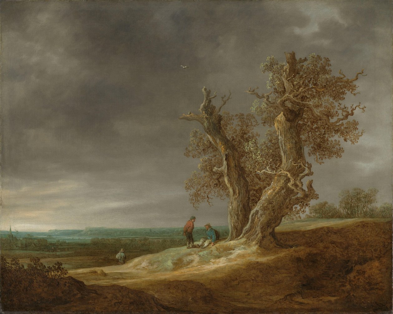 Pejzaż z dwoma dębami autorstwa Jan van Goyen