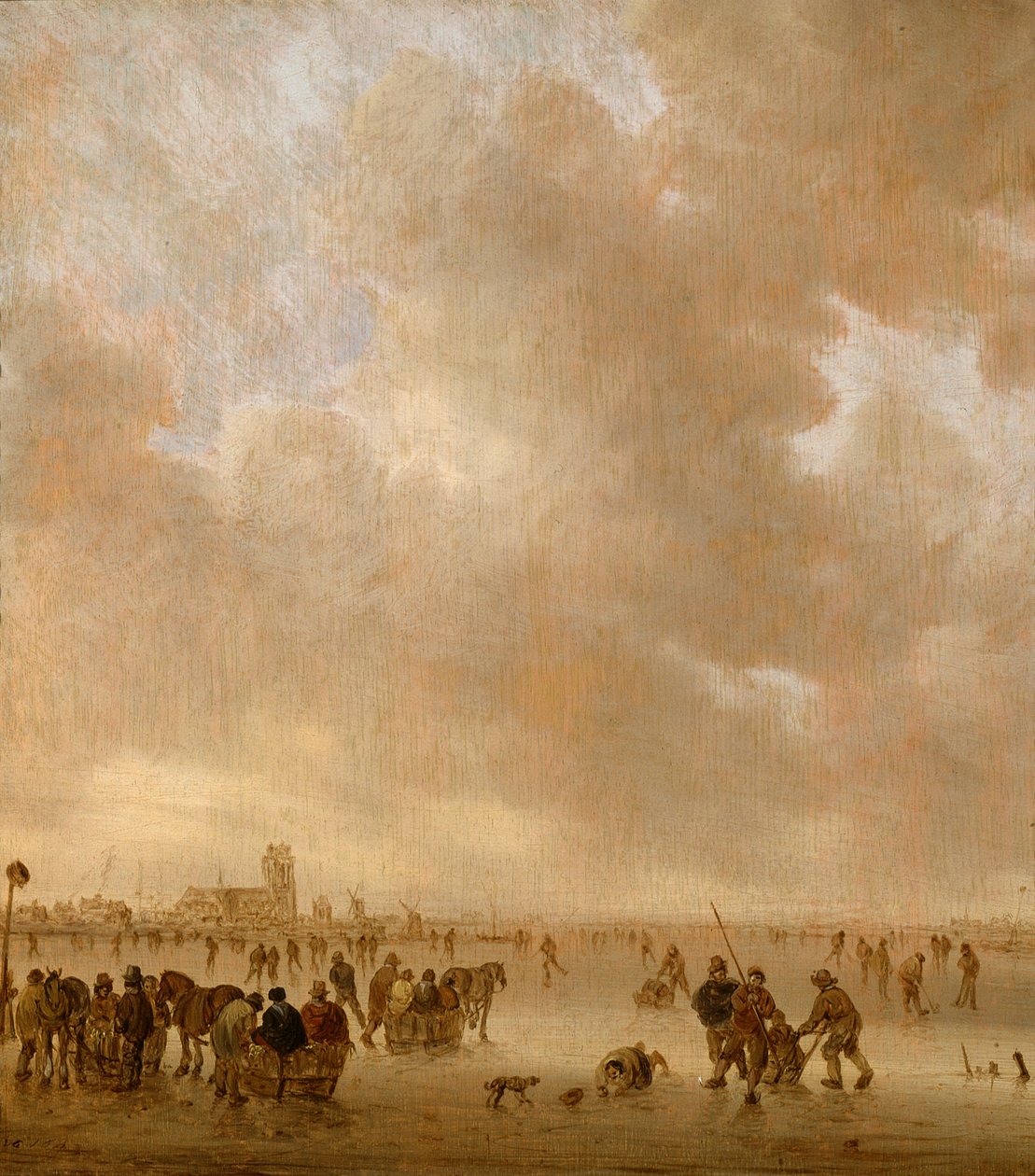 Na lodzie w pobliżu Dordrecht autorstwa Jan van Goyen