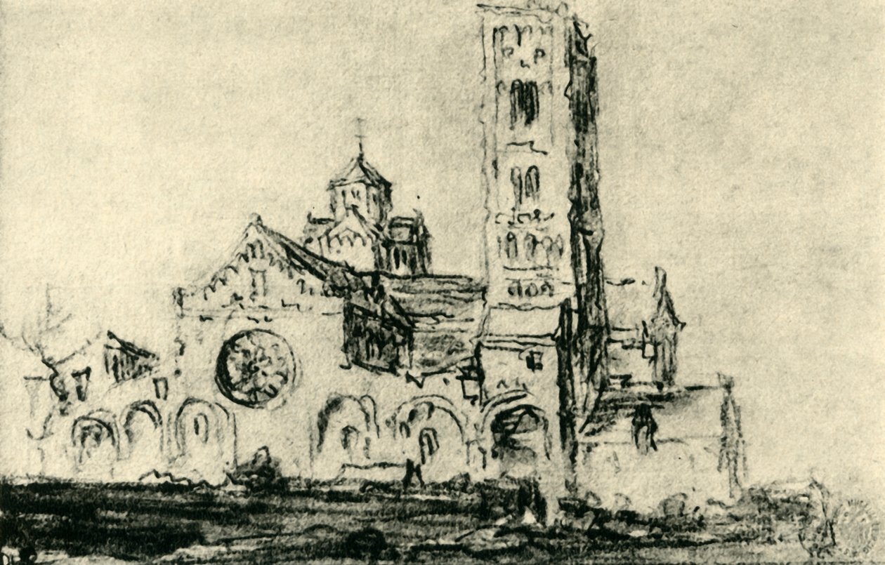 Kościół Mariacki, Utrecht, Holandia, połowa XVII wieku, 1943. autorstwa Jan Josephsz van Goyen