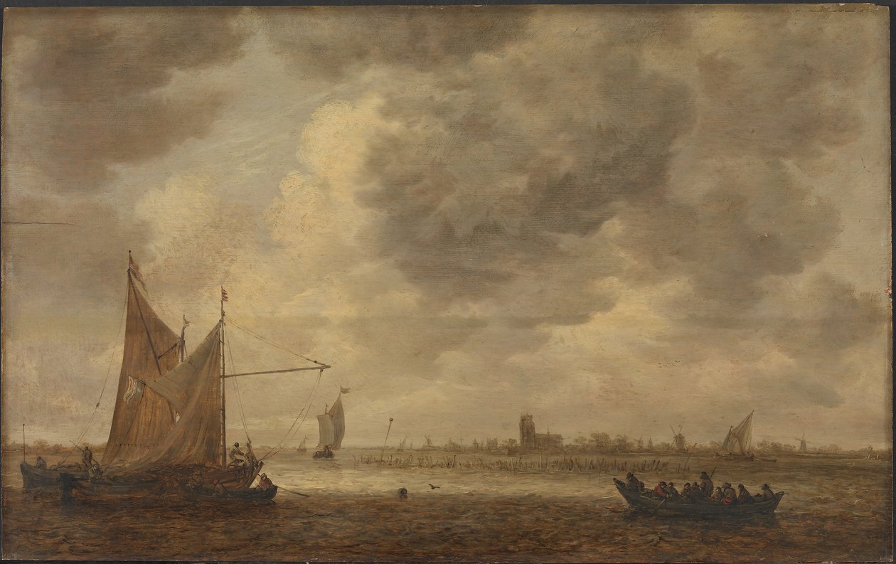 Rzeka Oude Maas w pobliżu Dordrechtu autorstwa Jan van Goyen