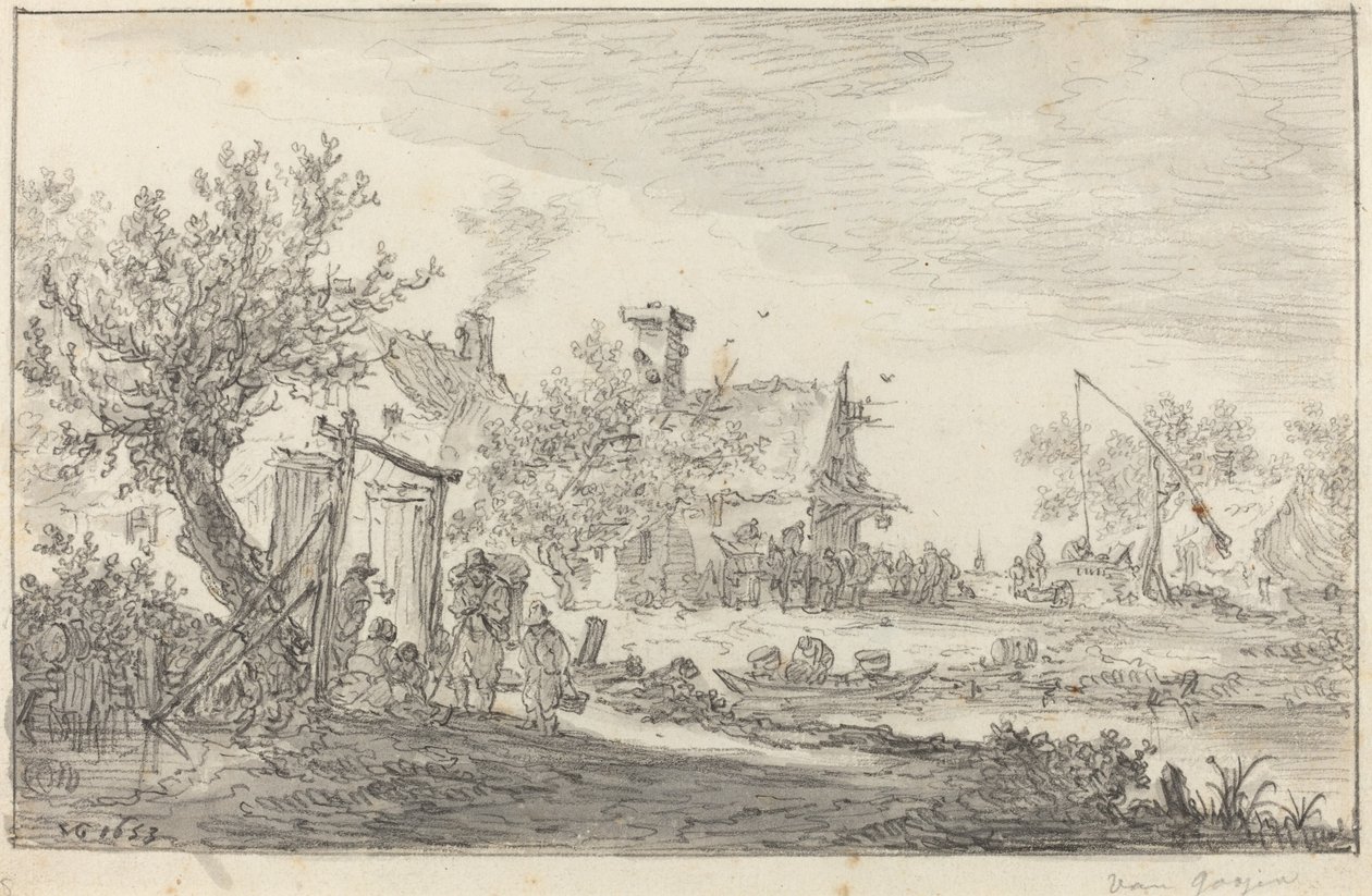 Przydrożny zajazd autorstwa Jan van Goyen