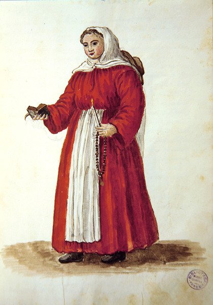 Młoda wenecka sierota (pióro i atrament i toaleta na papierze) autorstwa Jan van Grevenbroeck