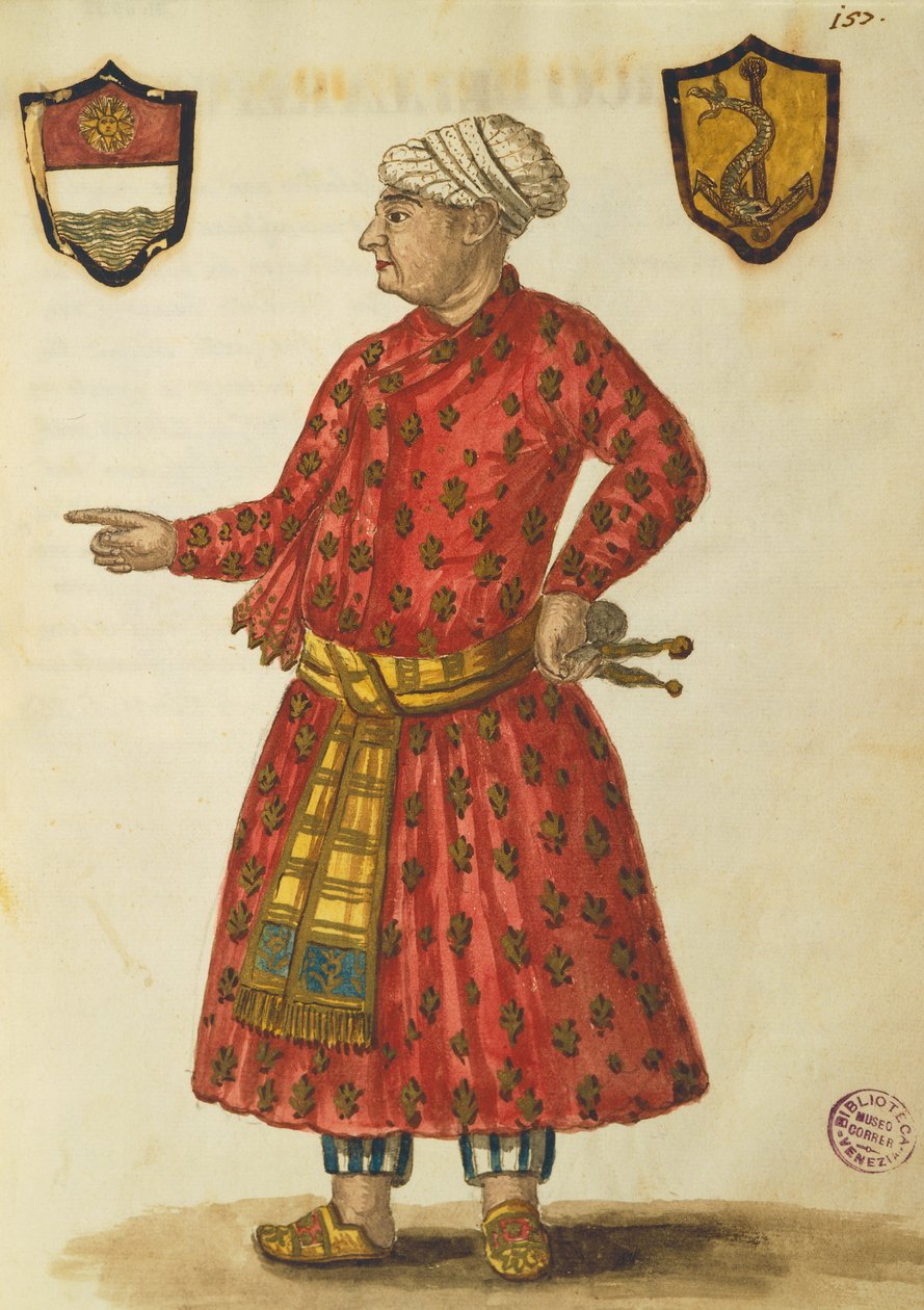 Antonio Manunzio w regionie Mogołów, Jan Van Grevenbroeck, rycina autorstwa Jan van Grevenbroeck
