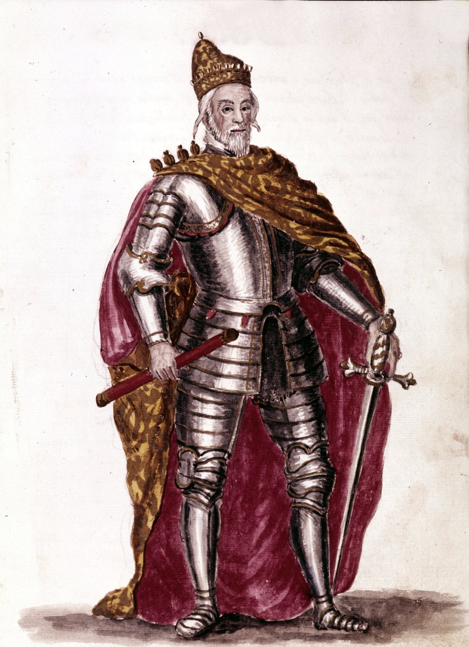 Doża Sebastiano Venier (1577 - 1578). Rysunek akwarelowy i tusz z rękopisu „Zwyczaje Wenecjan” Jana van Grevenbroecka (lub Giovanniego Grevembrocha (Grevenbrocha) (1731-1807) autorstwa Jan van Grevenbroeck