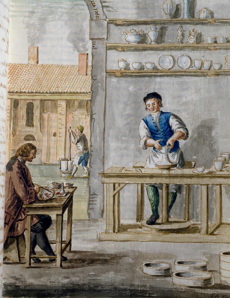Fabryka porcelany Geminianus Cozzi w San Giobbe w Wenecji autorstwa Jan van Grevenbroeck