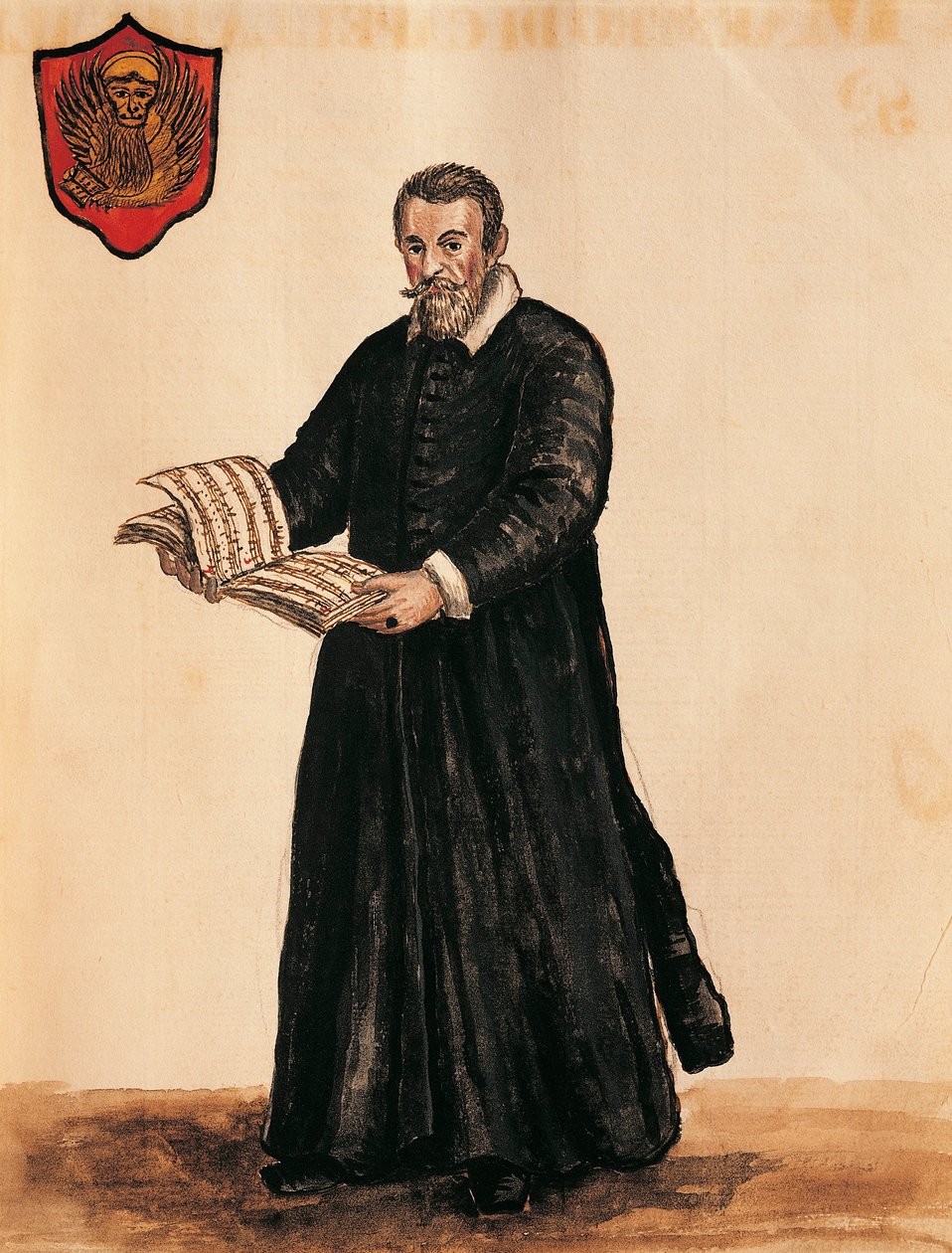 Włochy, Wenecja, Portret włoskiego kompozytora Claudio Monteverdiego (1567 - 1643) autorstwa Jan van Grevenbroeck